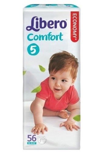 картинка Подгузники для детей LIBERO Comfort 56шт Maxi+ (5) 10-16 кг оптом